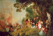 WATTEAU, Antoine Pilgrimage to Cythera1 oil painting picture wholesale